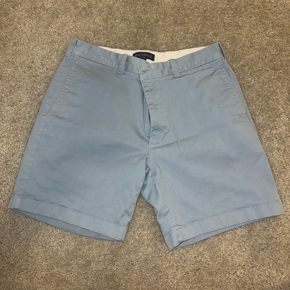 J. Crew Mercantile Flex Shorts Light Blue Size 31 Waist 7” inseam